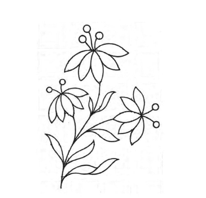 Шаблон цветов для вышивки