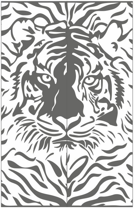 Тигр принт трафарет