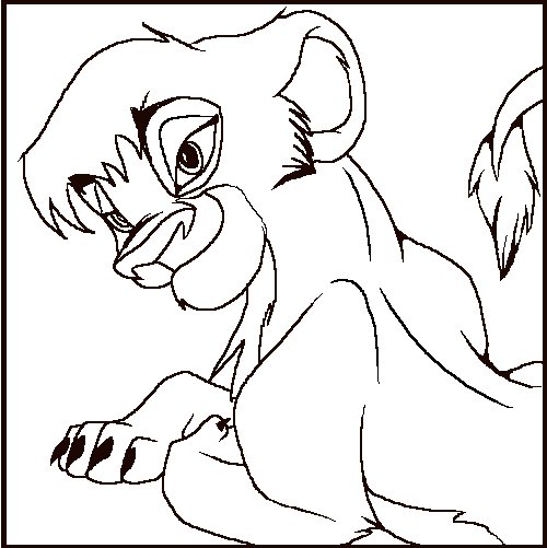 Раскраска Симба Король Лев