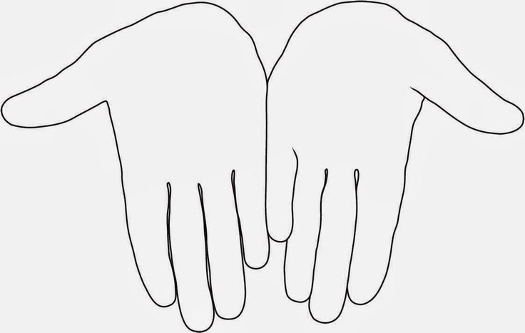 Трафарет детских ладошек