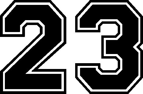 Цифры 23 для вырезания