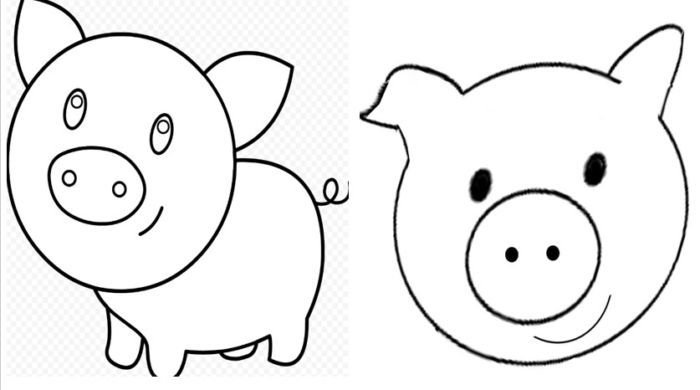Трафарет свиньи