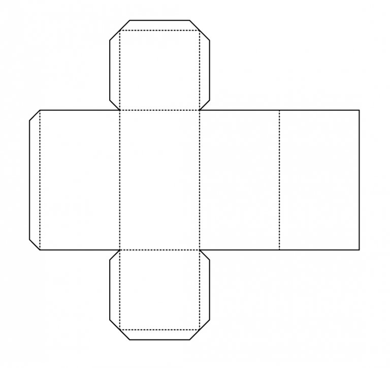 Развертка четырехугольной Призмы чертеж