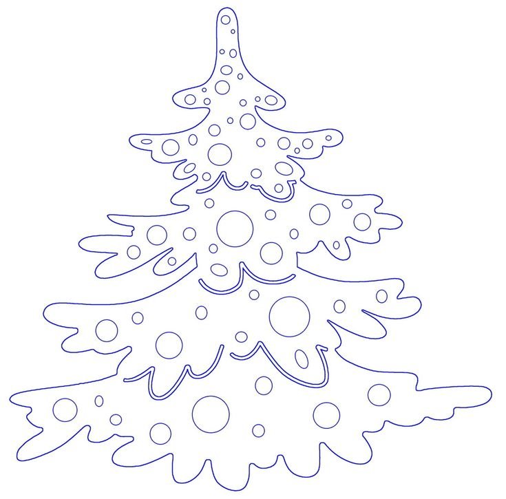 Новогодние украшения на окна елка