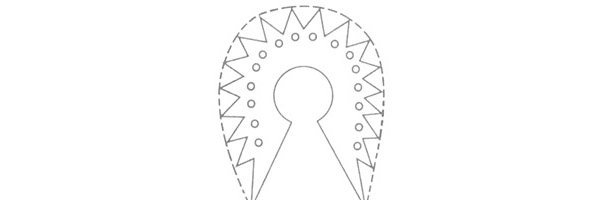 Трафарет воротника снежной королевы