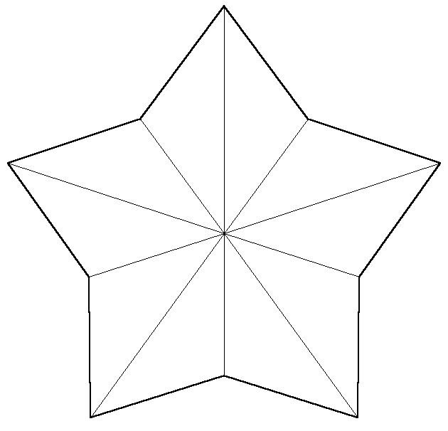 Объемная пятиконечная звезда из бумаги