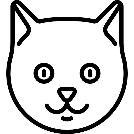 Контур головы кошки