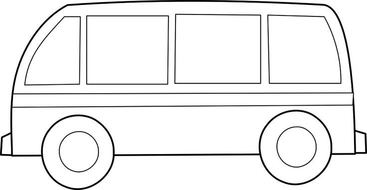 Автобус раскраска для детей