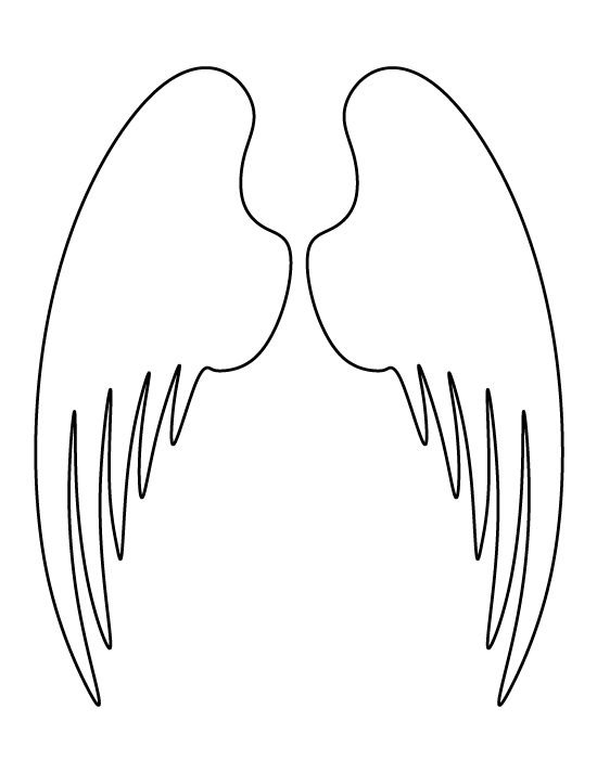 Крылья трафарет