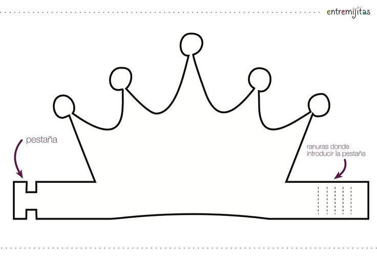 Корона трафарет для вырезания