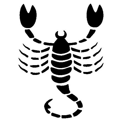 Скорпион трафарет