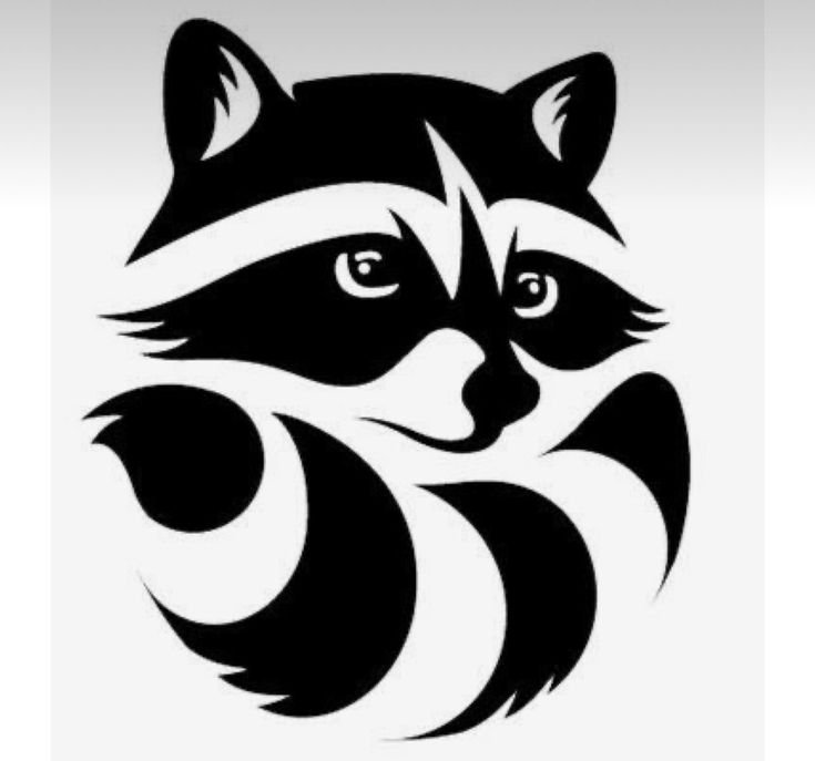 Енот силуэт