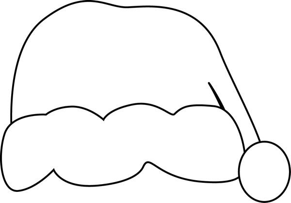 Шапка Деда Мороза трафарет