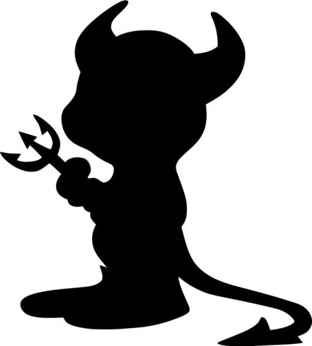 Чертик силуэт