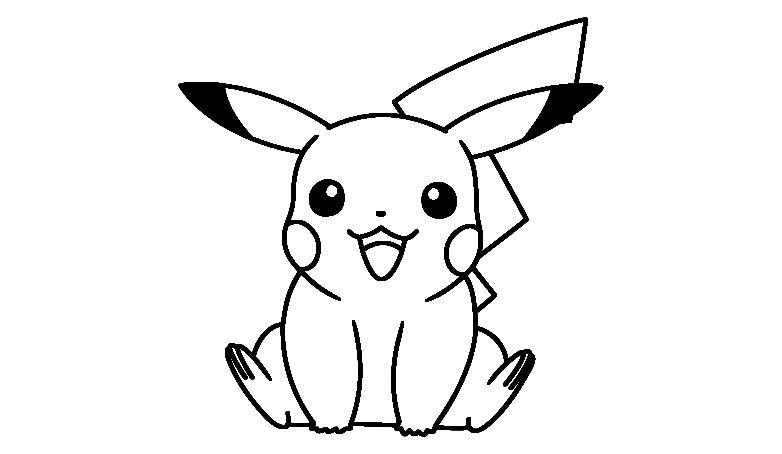 Пикачу для срисовки легкие