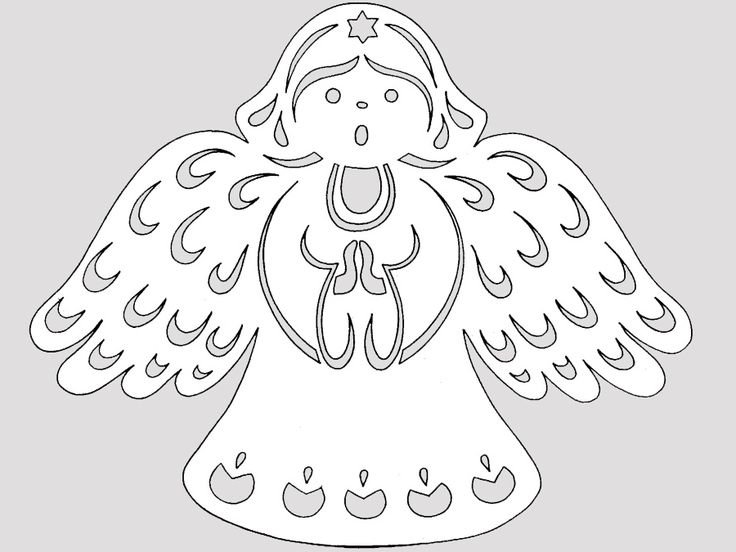 Ангелочки трафареты для вырезания