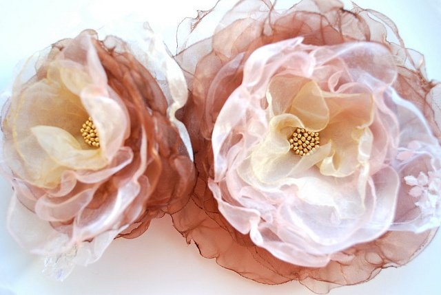 Цветы из ткани для украшения