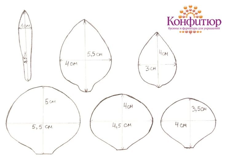 Лепестки роз выкройка