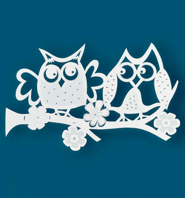 Сова трафарет