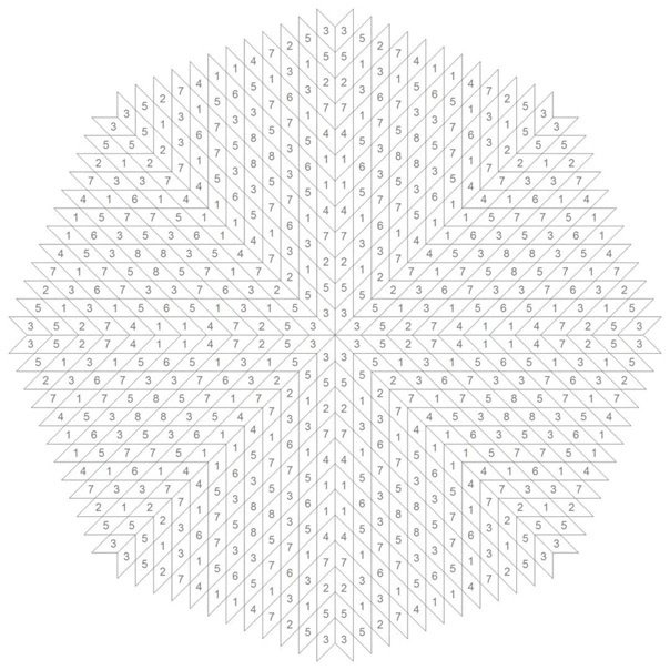 Шаблон для мандалы по дате