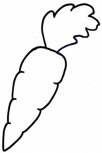 Морковь контур для детей