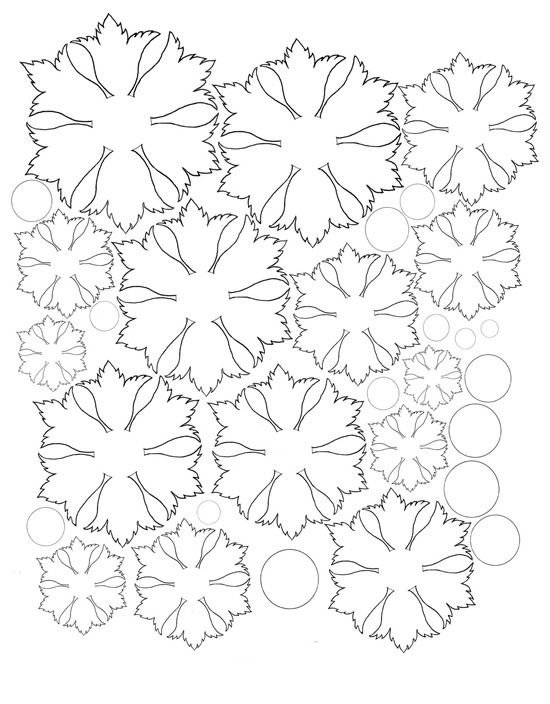 Цветы трафарет для вырезания