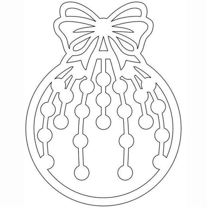 Новогодние шары трафарет