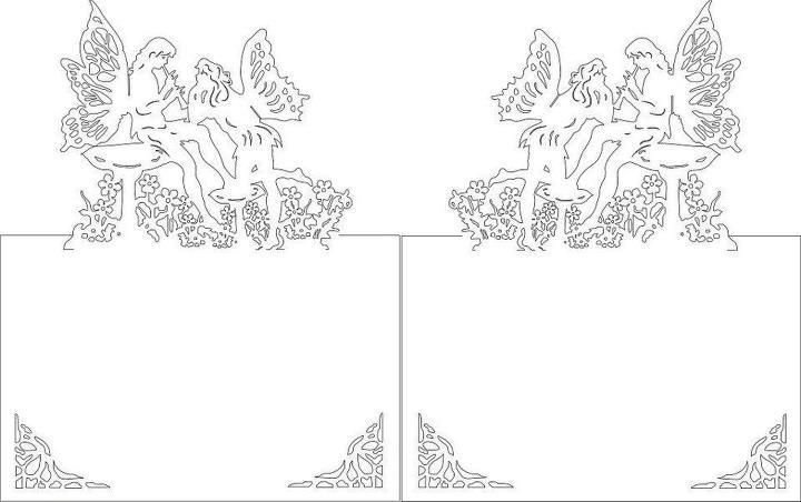 Шаблон открытки для вырезания