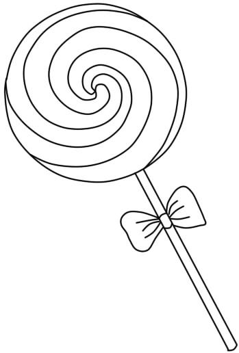 Раскраска конфеты леденцы