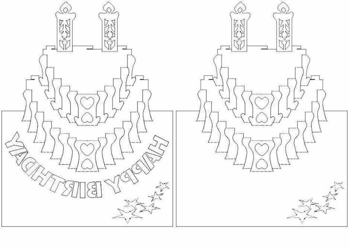 Трафареты для объемных открыток