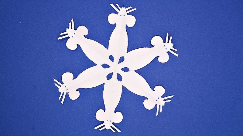 Снежинки в форме животных