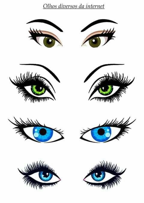 Трафареты кукольных глаз