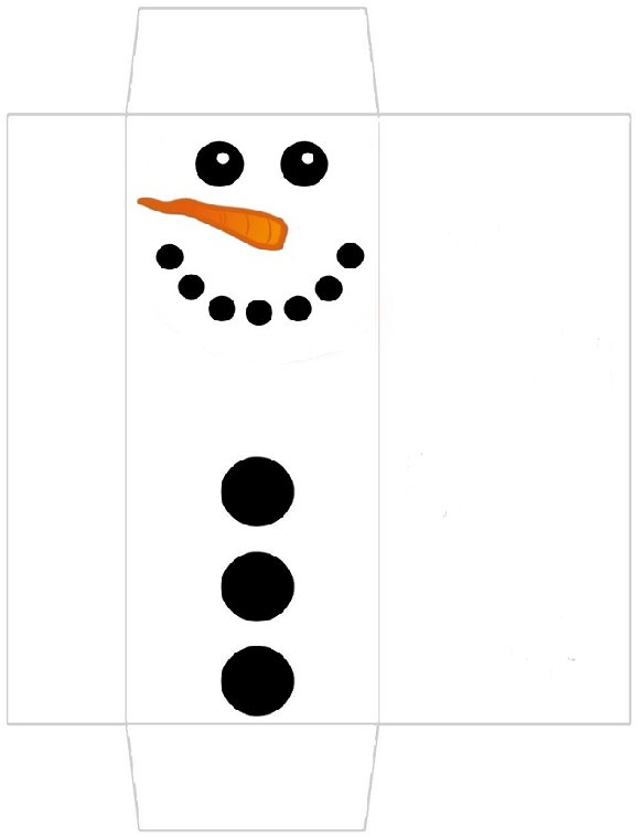 Шоколадка Снеговик