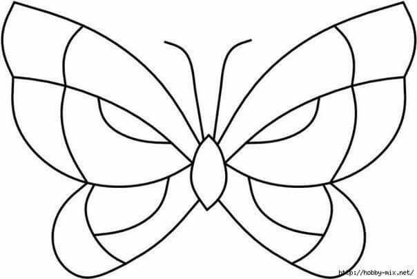 Контуры бабочек для декора