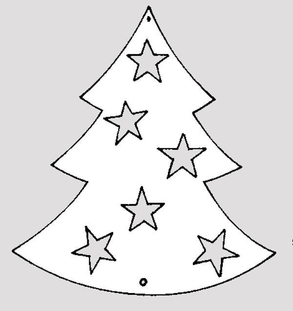 Елочка трафарет