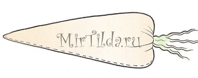 Шаблон морковки для шитья