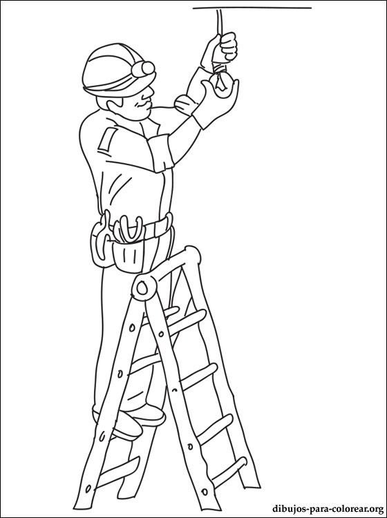 Электрик раскраска для детей