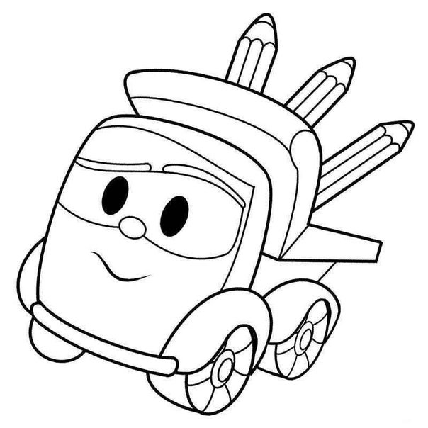 Раскраска "Грузовичок Лева"