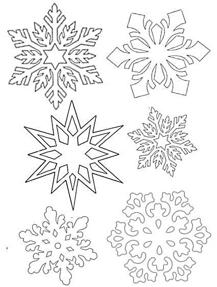 Маленькие снежинки на окна