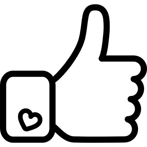 Лайк на белом фоне