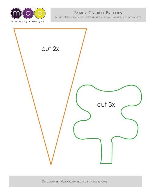 Морковь выкройка