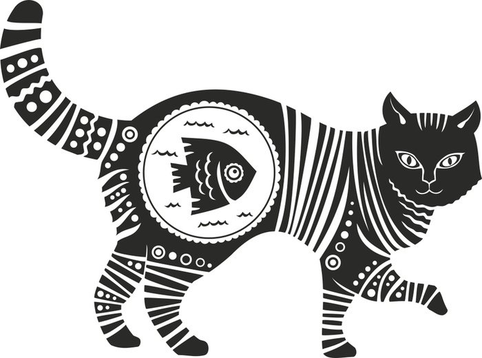 Стилизация животных кошка