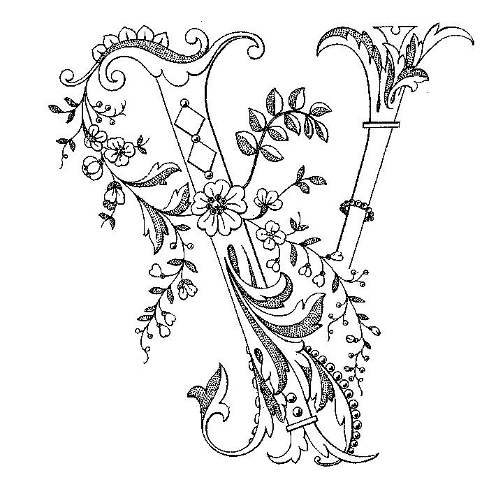 Красивые буквы для раскрашивания