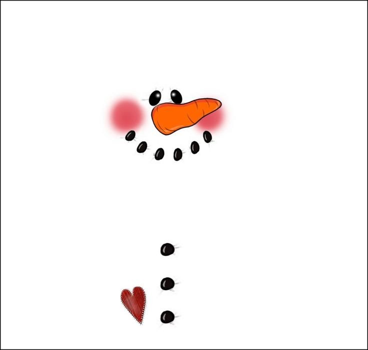 Мордочка снеговика для шоколадки