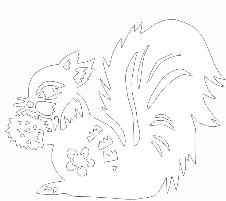 Вытынанки Белочка шаблоны на окна