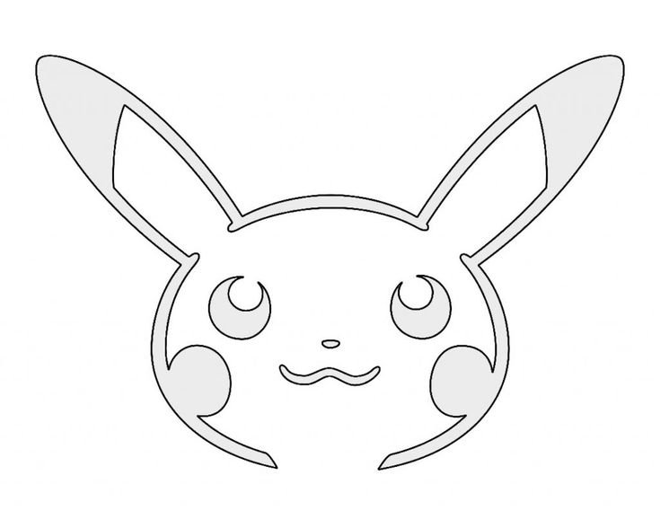 Маска Пикачу раскраска