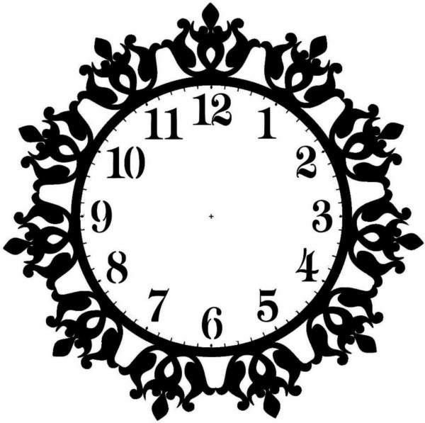 Циферблат часов трафарет