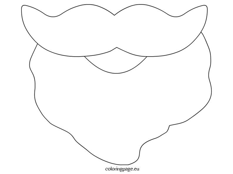 Маска с бородой Деда Мороза