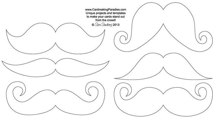 Трафарет усов