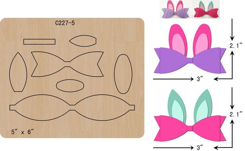 Макет бантик из фоамирана